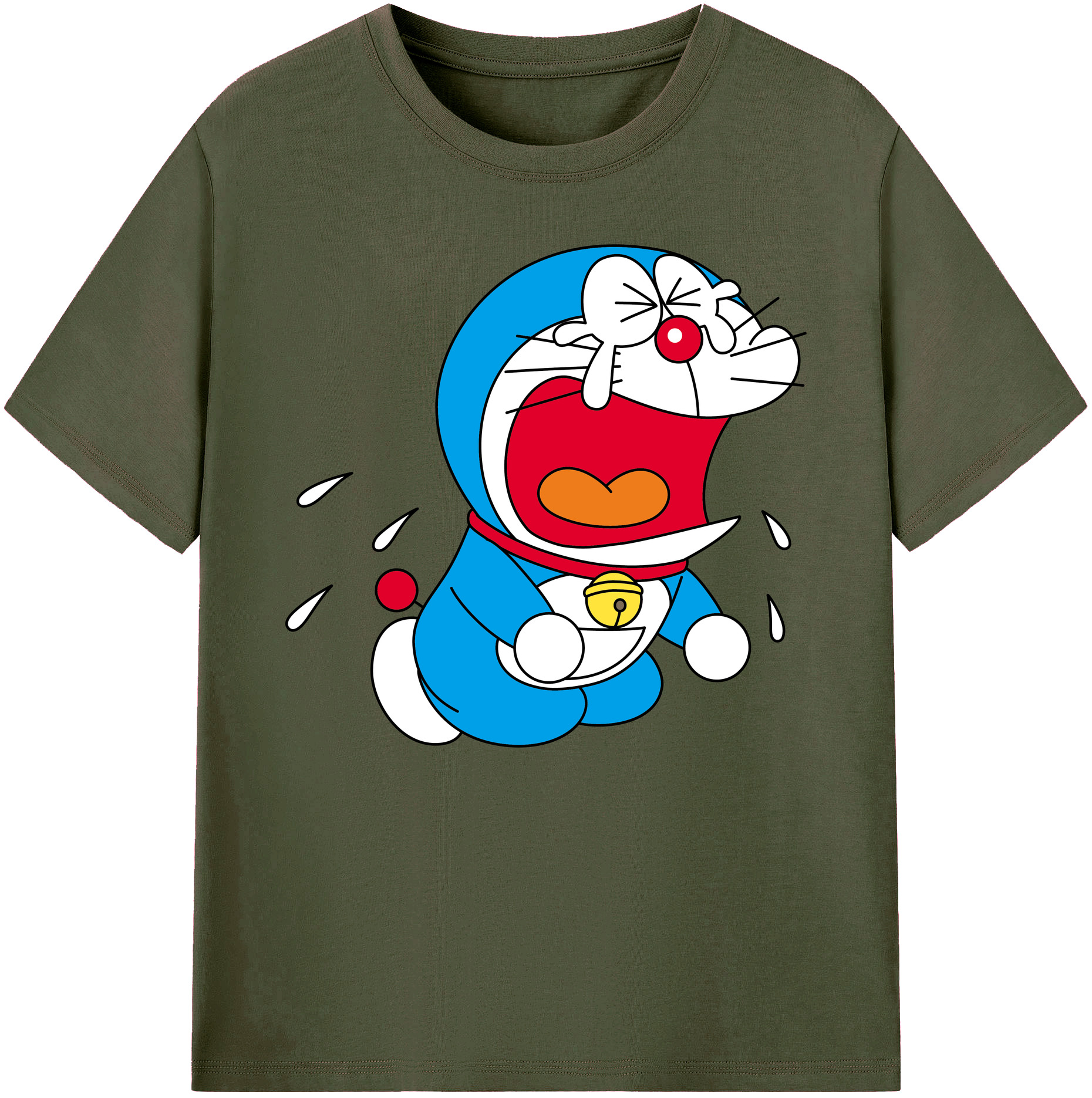 （画像用） ドラえもん Doraemon 綿100％ メンズ半袖Tシャツ｜肌触りやわらか＆通気性